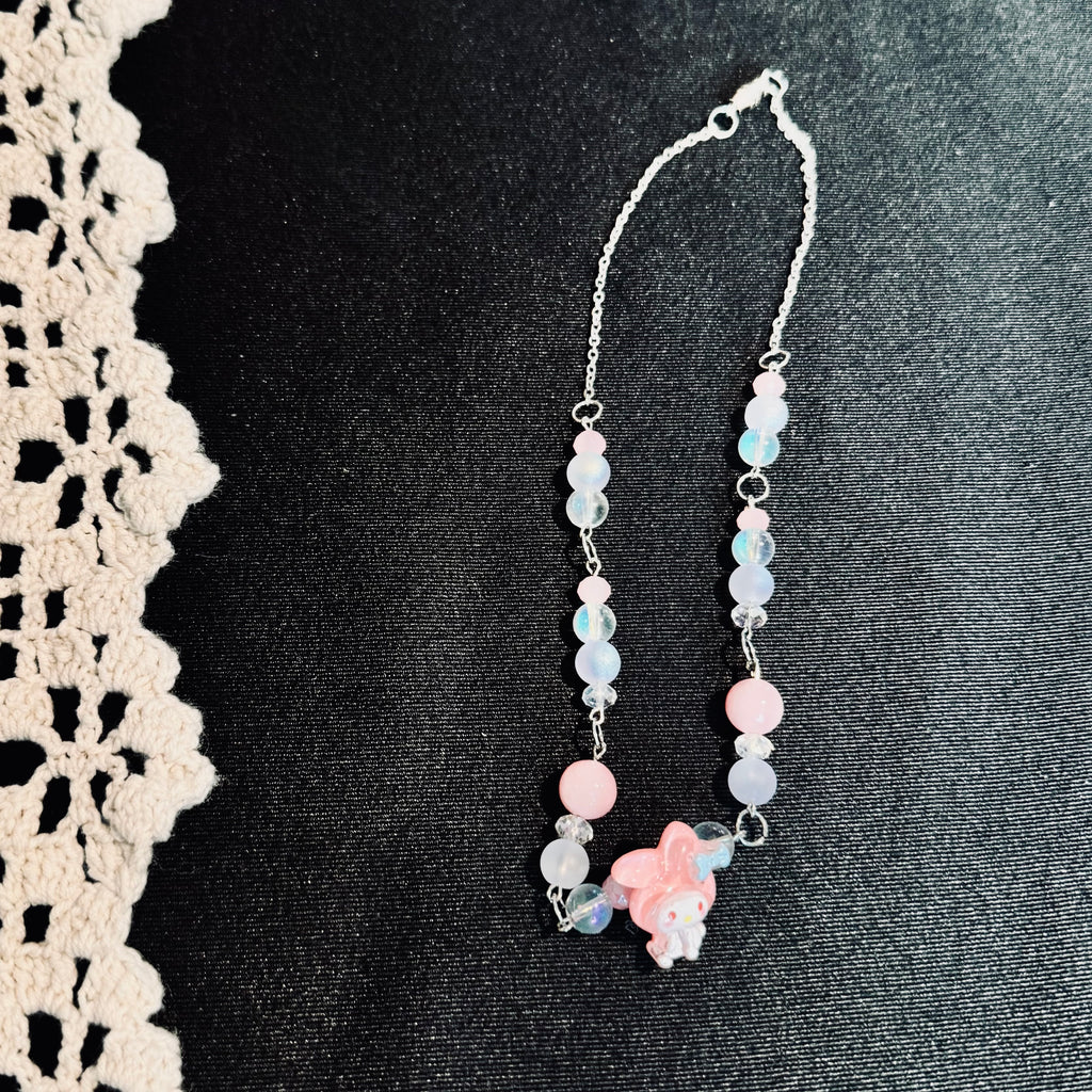 My Melanie Bunny Friend Pastel Beaded Necklace  