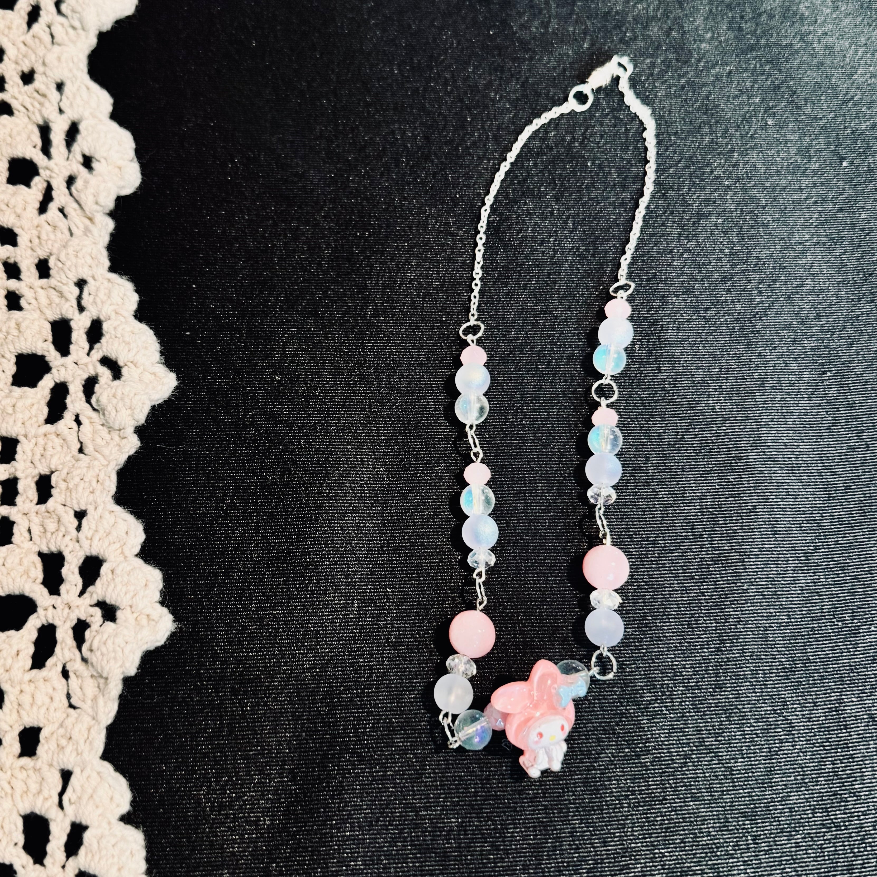 My Melanie Bunny Friend Pastel Beaded Necklace  