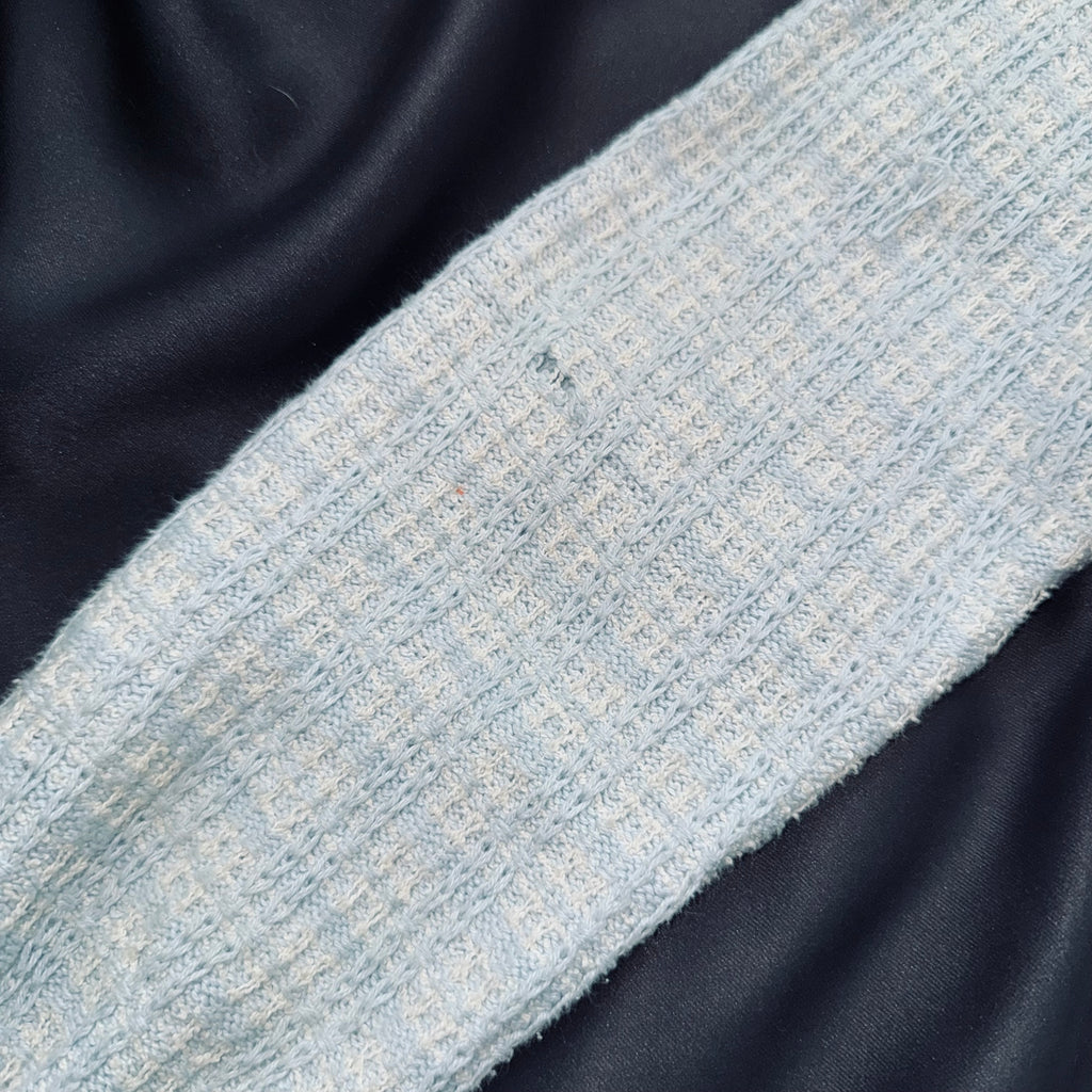 Pastel Blue Button-Front Women's Knit Cardigan