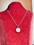 Canvas Style Chinoiserie Porcelain Bead Pendant Necklace