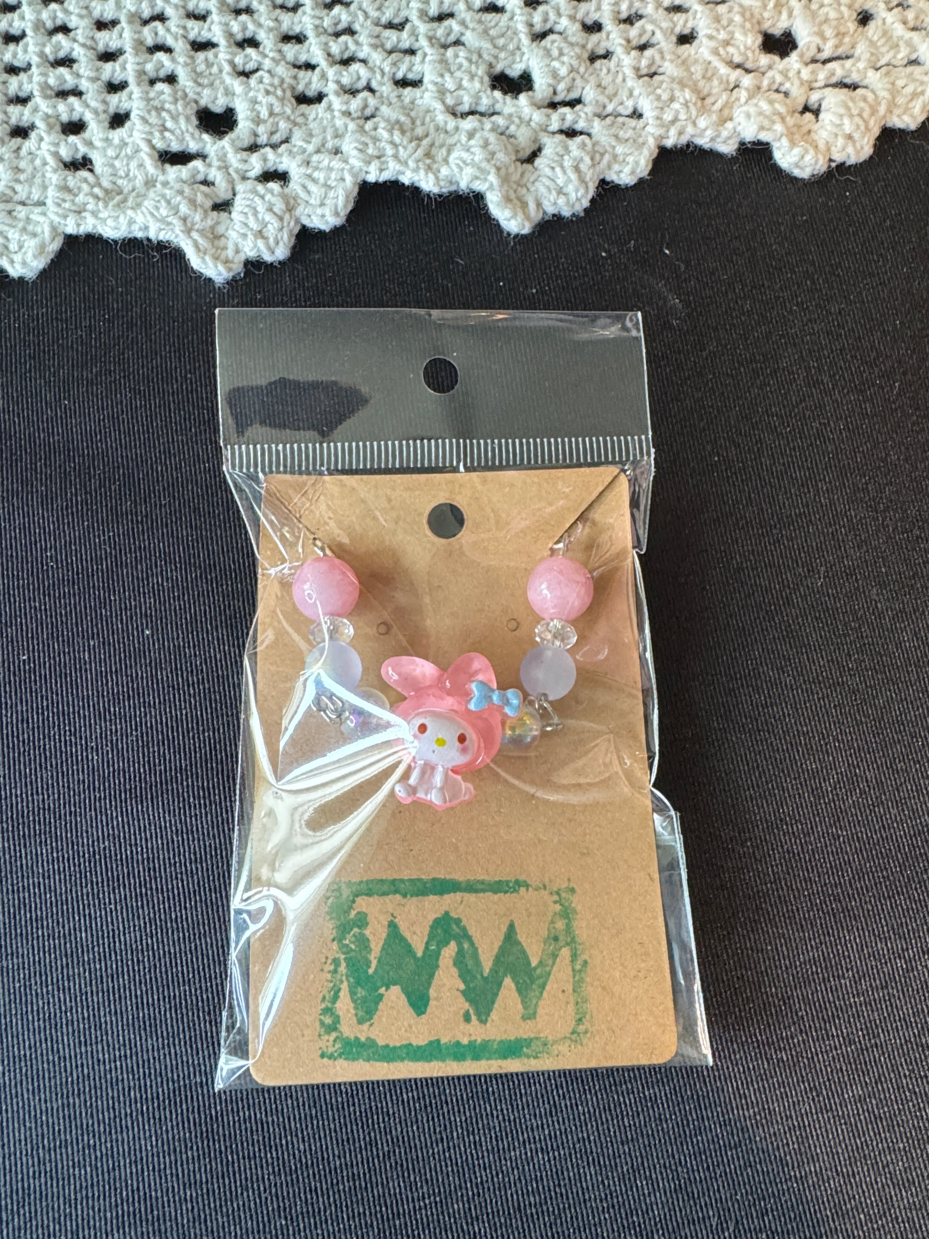 My Melanie Bunny Friend Pastel Beaded Necklace  