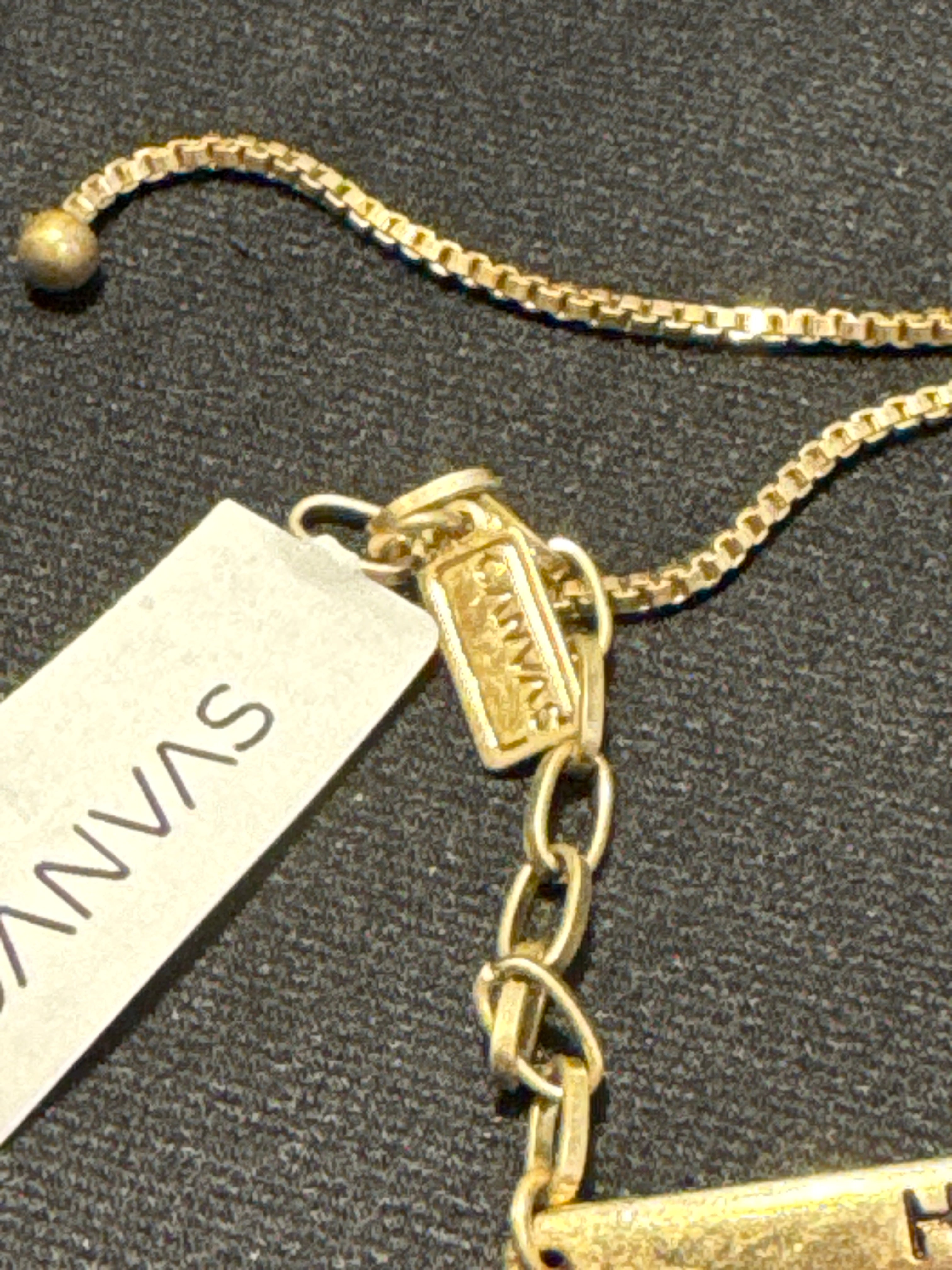 Canvas Style "HOPE" Engraved Adjustable Drawstring ID Bracelet