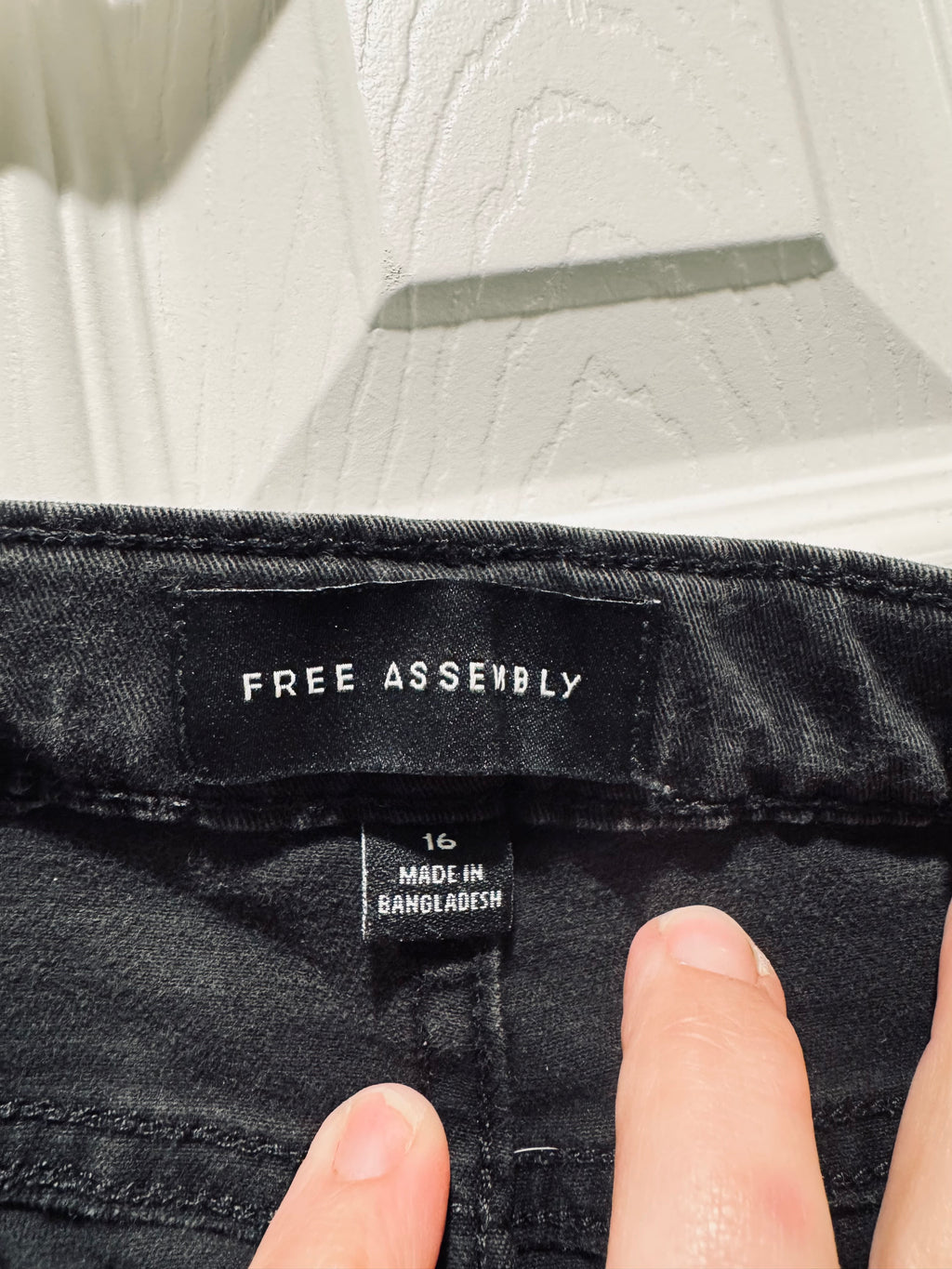 Free Assembly Child’s High Rise Wide Leg Carpenter Jeans - Washed Black