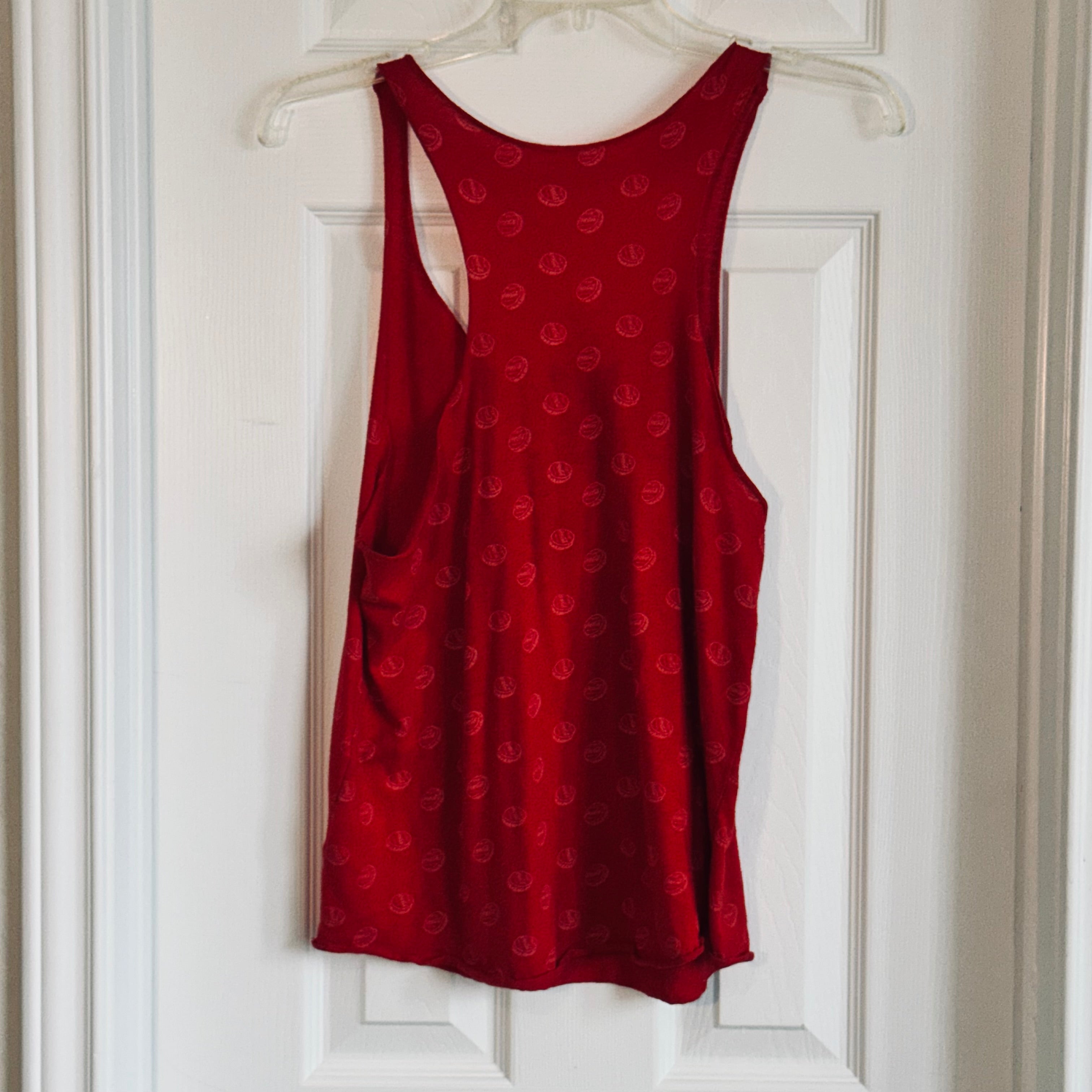 Coca Cola Red Scoop Neck Racerback Tank - Bold Logo