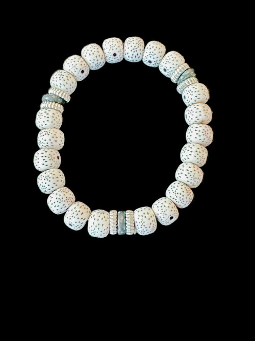 Earth-Minded "Star Moon" Bodhi Seed Wrist Mala