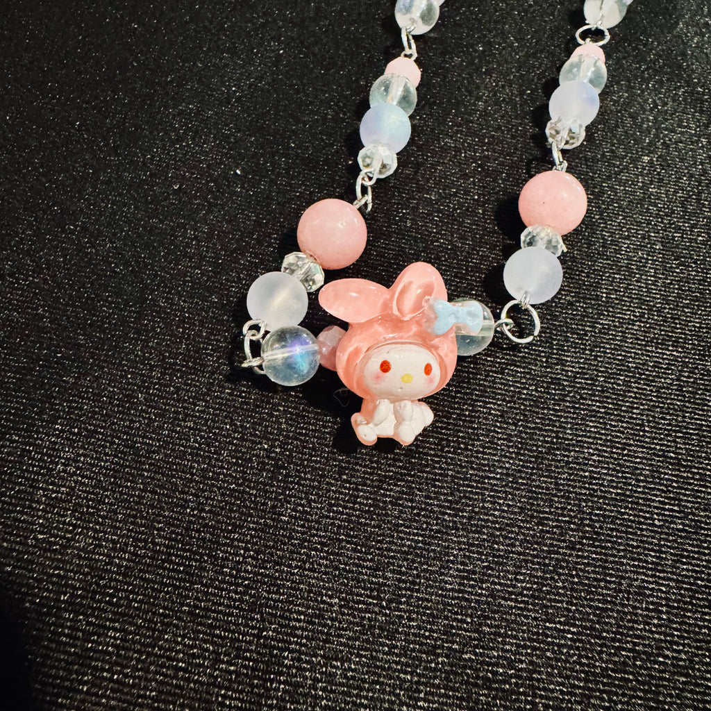 My Melanie Bunny Friend Pastel Beaded Necklace  