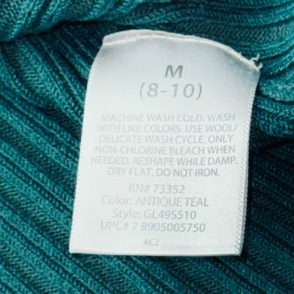 George Women's Teal Ribbed Scoop-Neck Top