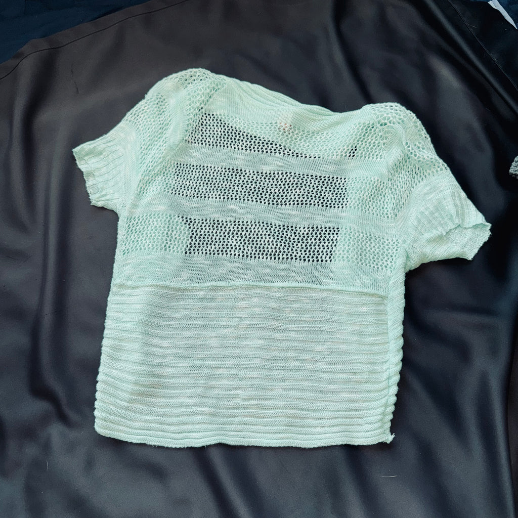 No Boundaries Mint Open-Front Short Sleeve Shrug