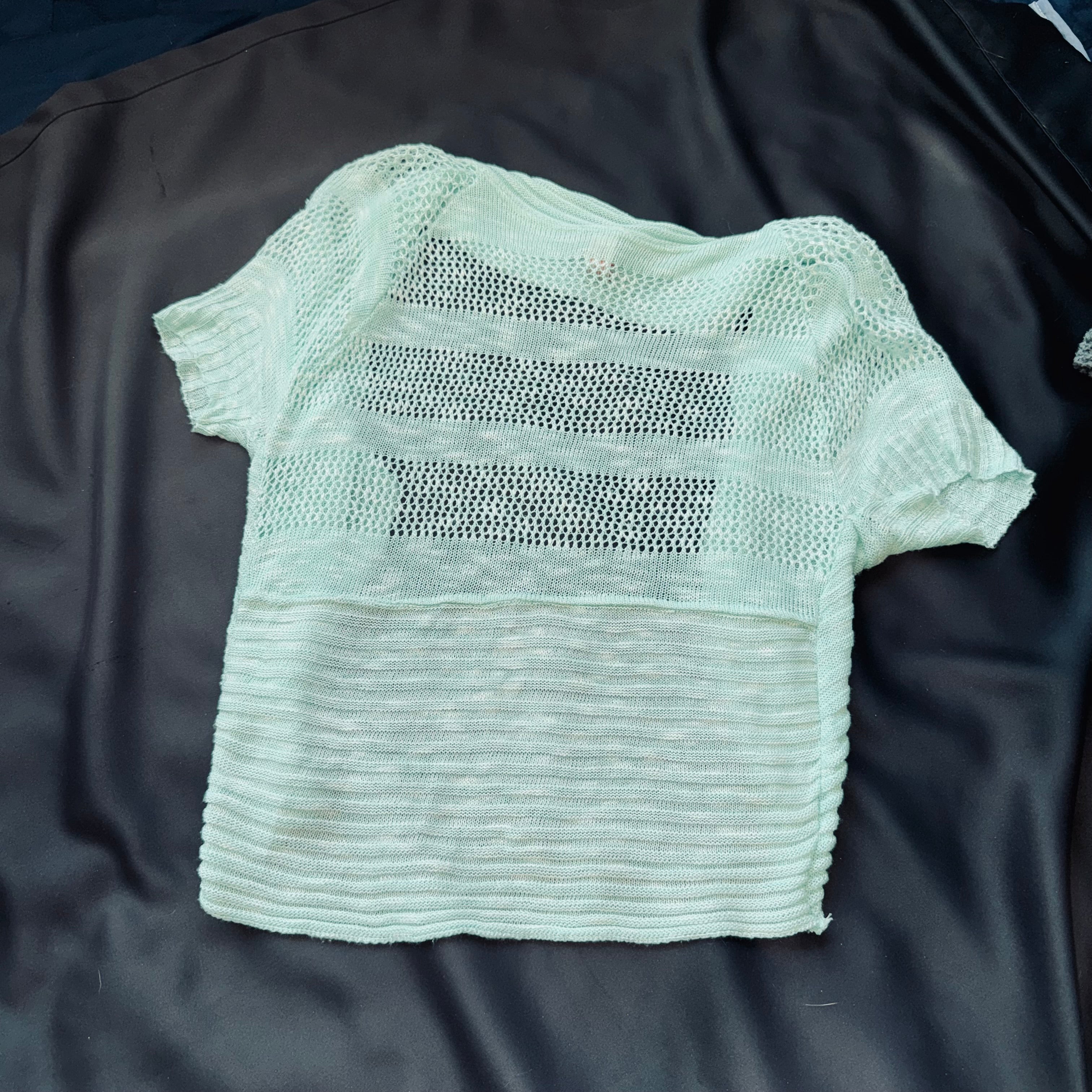 No Boundaries Mint Open-Front Short Sleeve Shrug