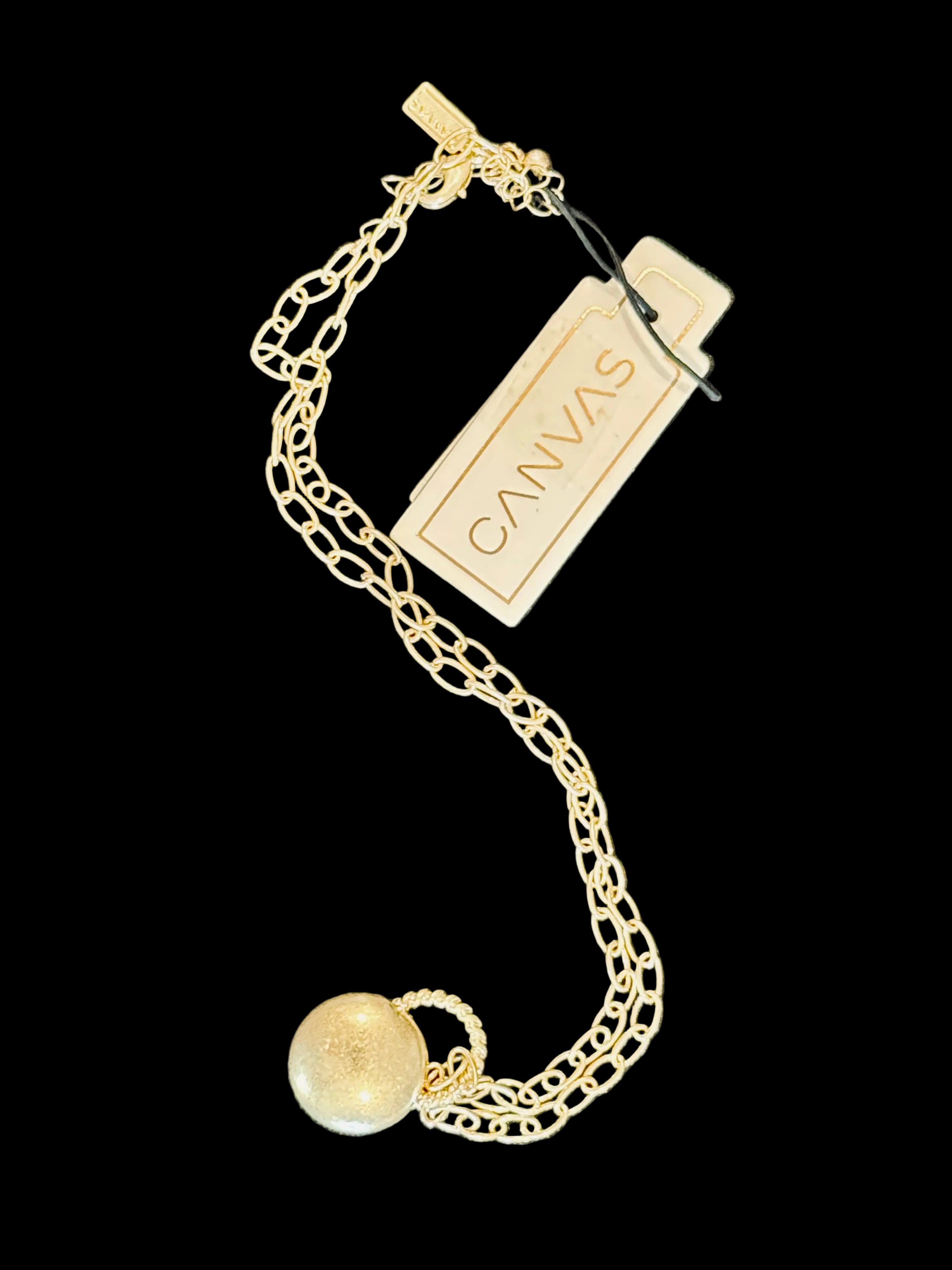Classic Gold-Tone “Canvas Style” Brand Multi-Charm Necklace – San Antonio Artisan