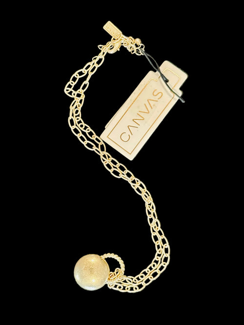 Classic Gold-Tone “Canvas Style” Brand Multi-Charm Necklace – San Antonio Artisan