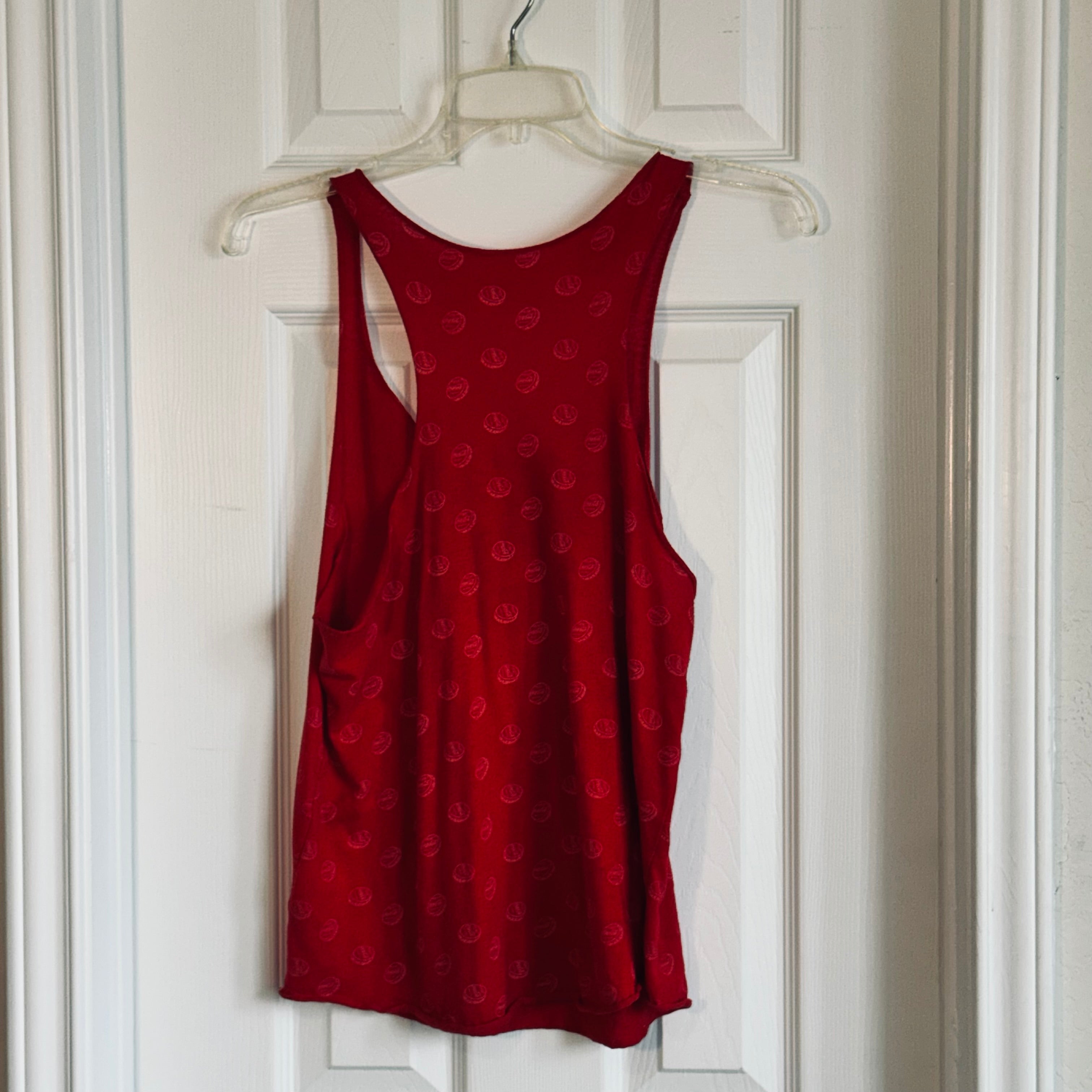 Coca Cola Red Scoop Neck Racerback Tank - Bold Logo