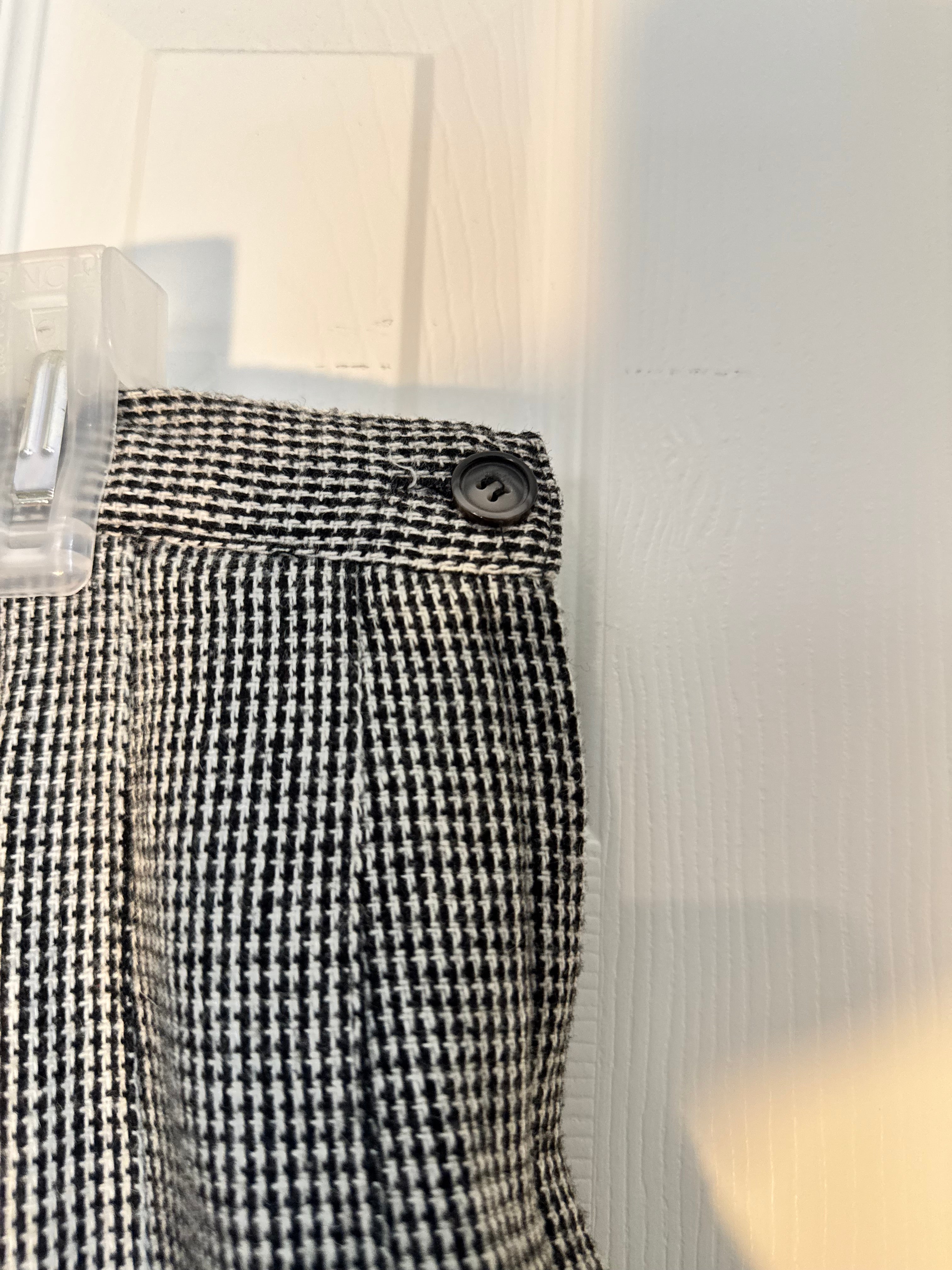 Vintage Sag Harbor Wool Blend Pleated Skirt Size 12 Houndstooth Dark Academia