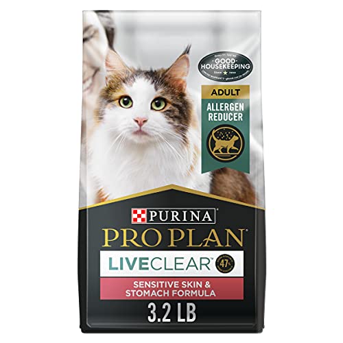 Purina Pro Plan LiveClear with Probiotics Allergen Reducing Sensitive Skin & Stomach Turkey & Rice Adult Dry Cat Food