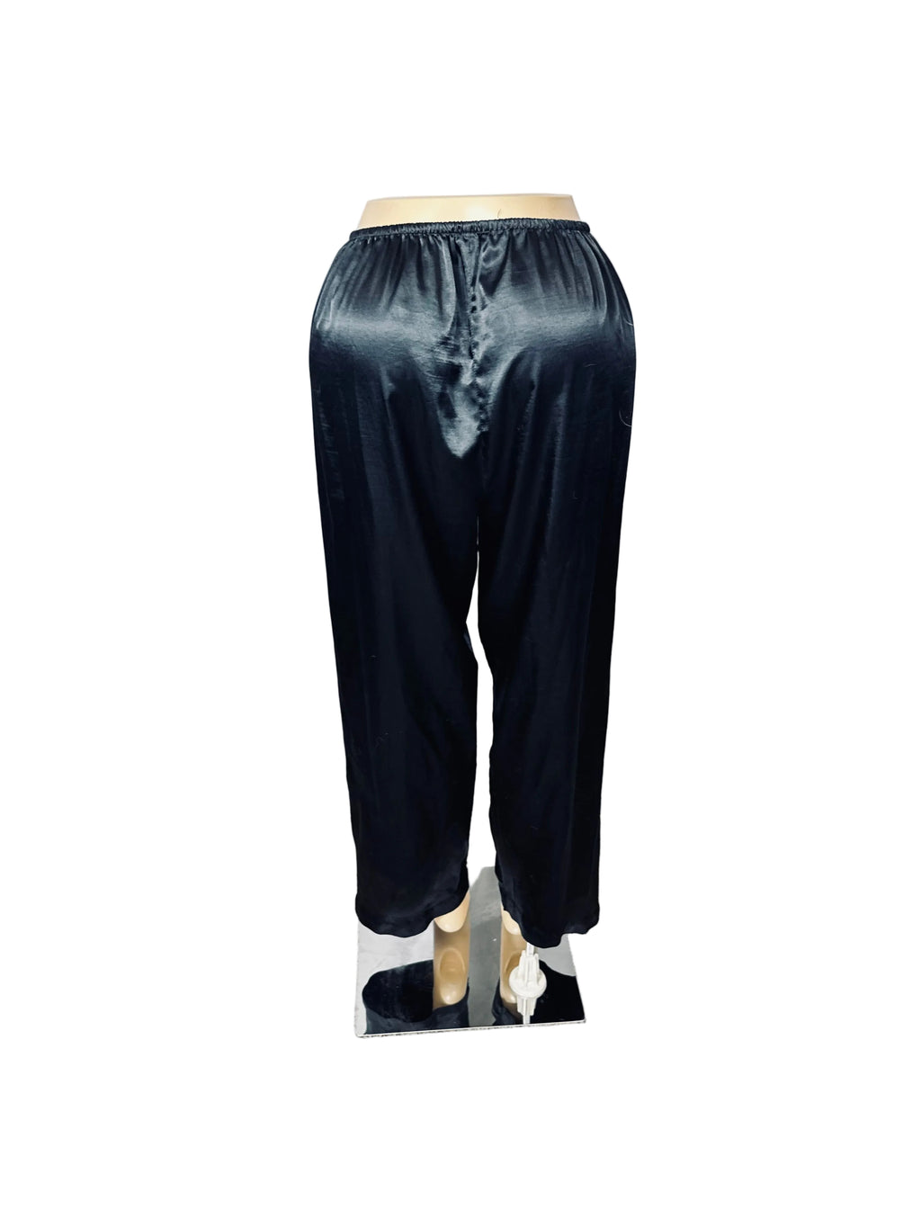 Silk Satin Pajama Pants Casual Loose Lounge Pants Drawstring Elastic Waist LPre-Owned