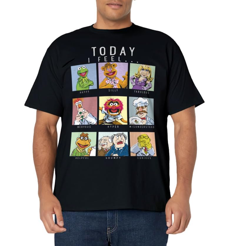 Disney The Muppets Today I Feel Box Up Character Portraits T-Shirt