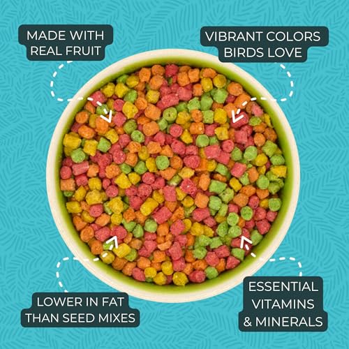 ZuPreem Sensible Seed Bird Food for Small, Medium and Large Birds, Parrots & Conures | Premium Blend of Seeds and FruitBlend Pellets | Made in The USA