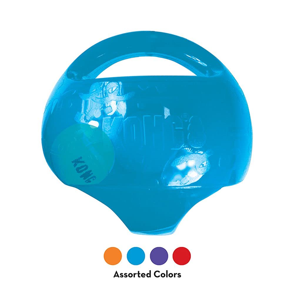 KONG Jumbler Ball - Interactive Dog Toy for Dog & Puppy Playtime - Fetch Toy with Tennis Ball - Dog Supplies for Engaging Play