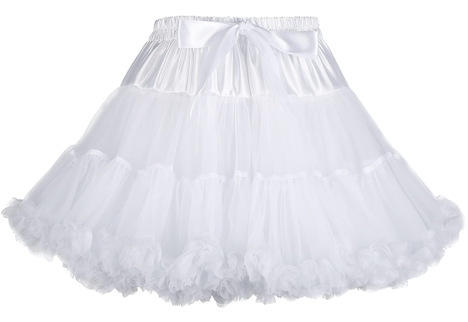 Penny Esther Women’s Petticoat Skirts Tulle Underskirts Chiffon Half Slips Fluffy Ballet Dress