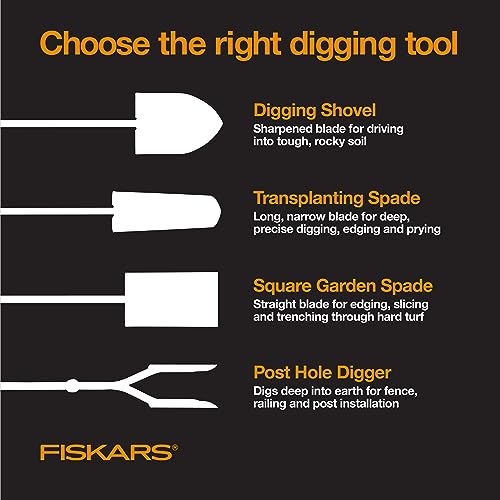 Fiskars Ergo D-Handle Steel Transfer Shovel