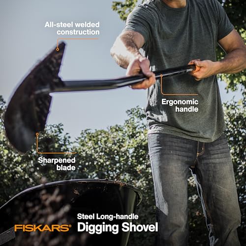 Fiskars Ergo D-Handle Steel Transfer Shovel