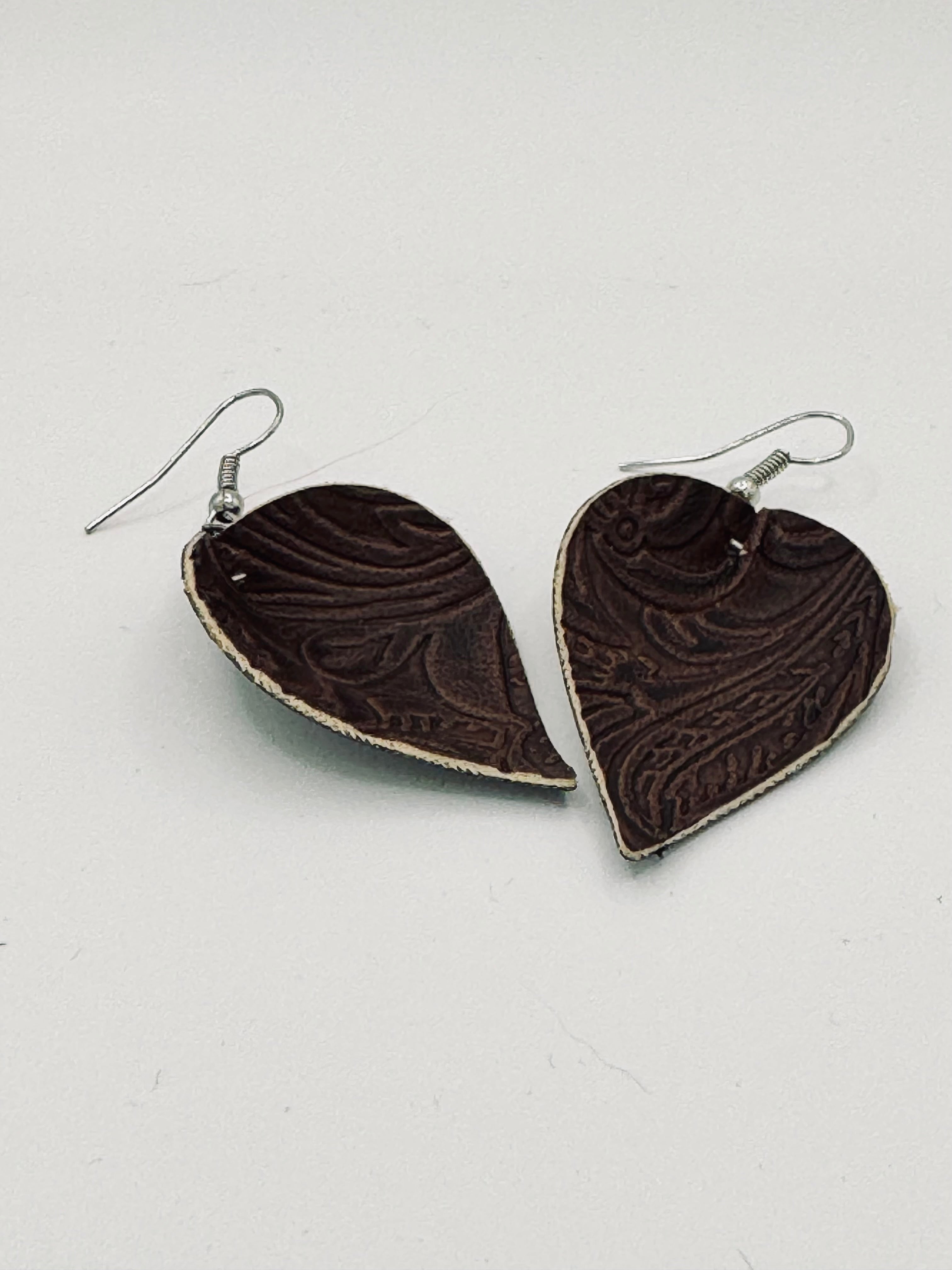 Leaf Dangle Earrings - Like New Handmade Pair