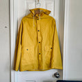 Men's Yellow Hooded Raincoat - Classic Waterproof Jacket