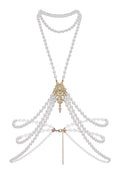 BABEYOND 1920s Pearl Body Chain for Evening Party Gatsby Imitation Pearl Chain for Flapper Costume