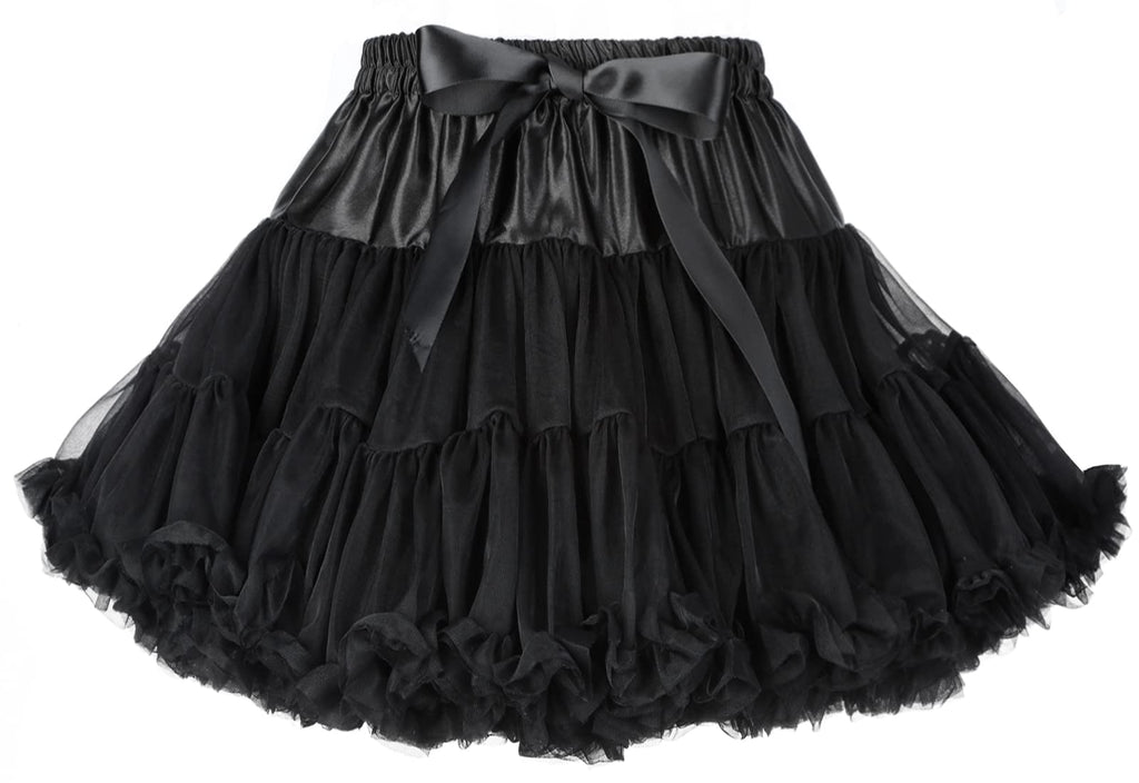Penny Esther Women’s Petticoat Skirts Tulle Underskirts Chiffon Half Slips Fluffy Ballet Dress