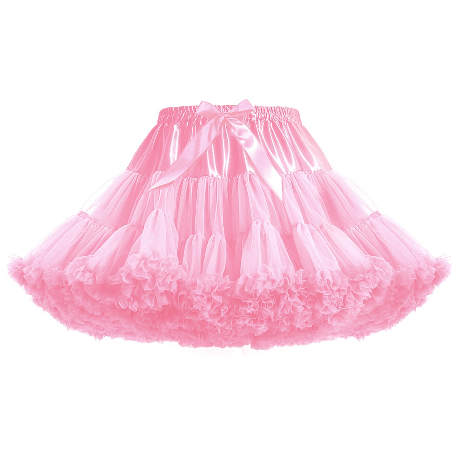 Penny Esther Women’s Petticoat Skirts Tulle Underskirts Chiffon Half Slips Fluffy Ballet Dress