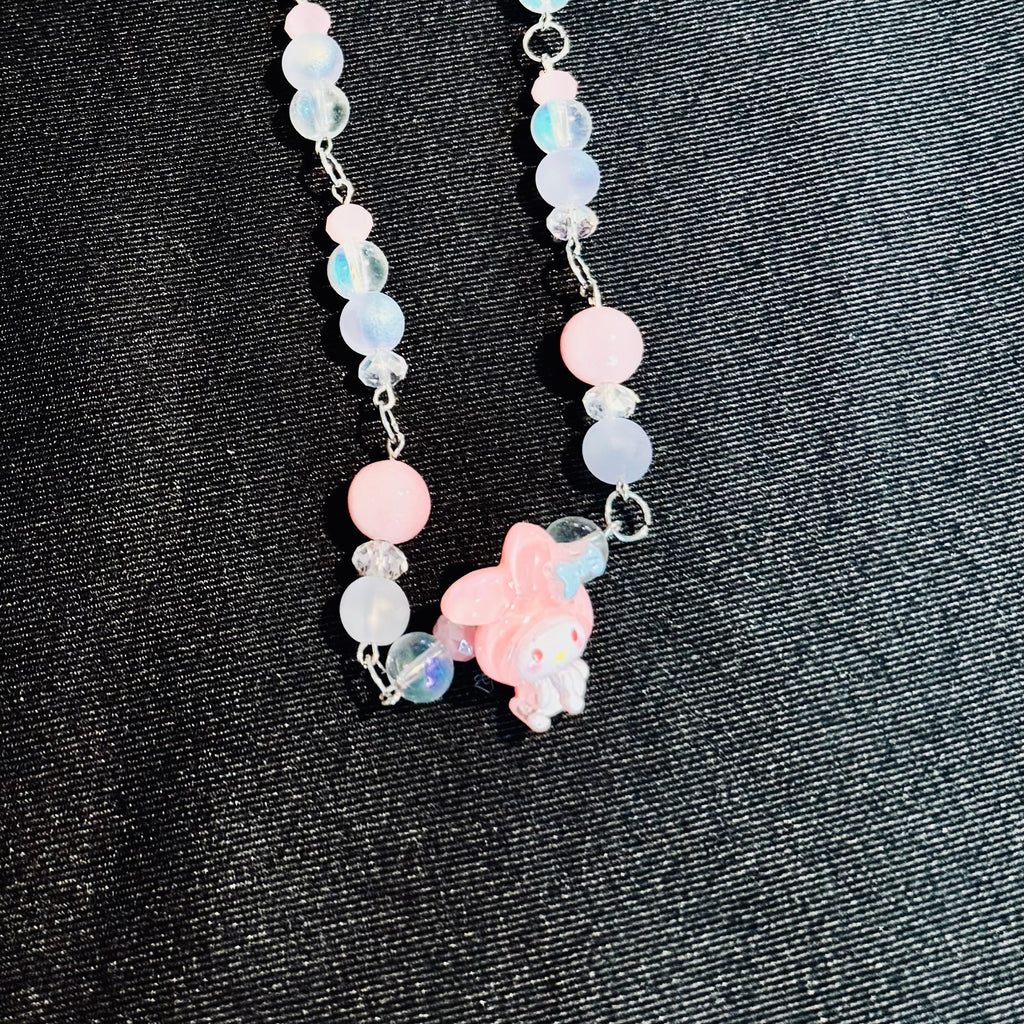 My Melanie Bunny Friend Pastel Beaded Necklace  
