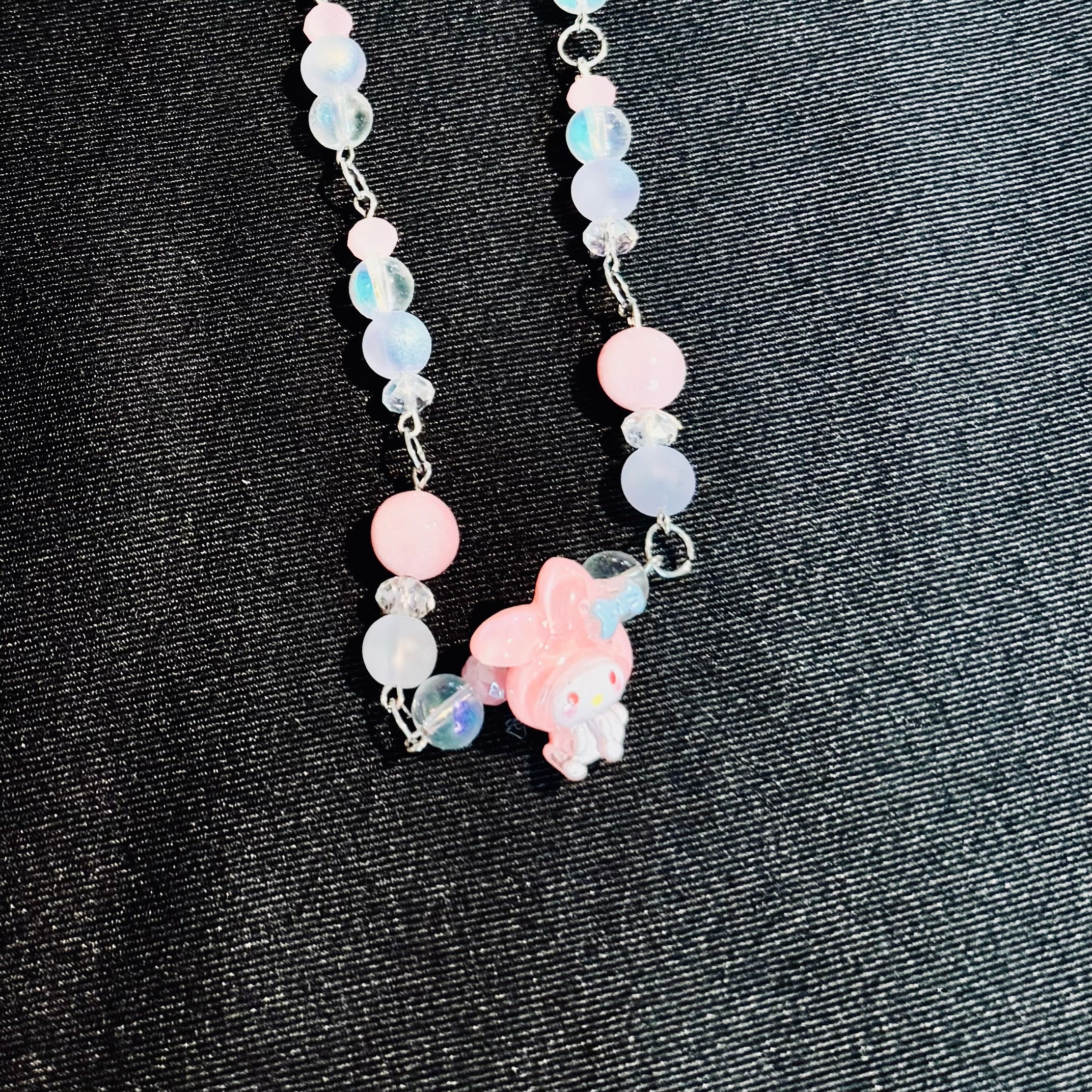 My Melanie Bunny Friend Pastel Beaded Necklace  