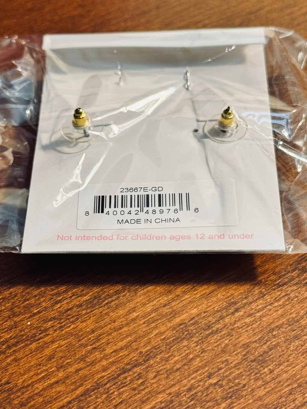Canvas Style New In Package Gold Tone Triple Bee Dangle Earrings With Pearl Accents