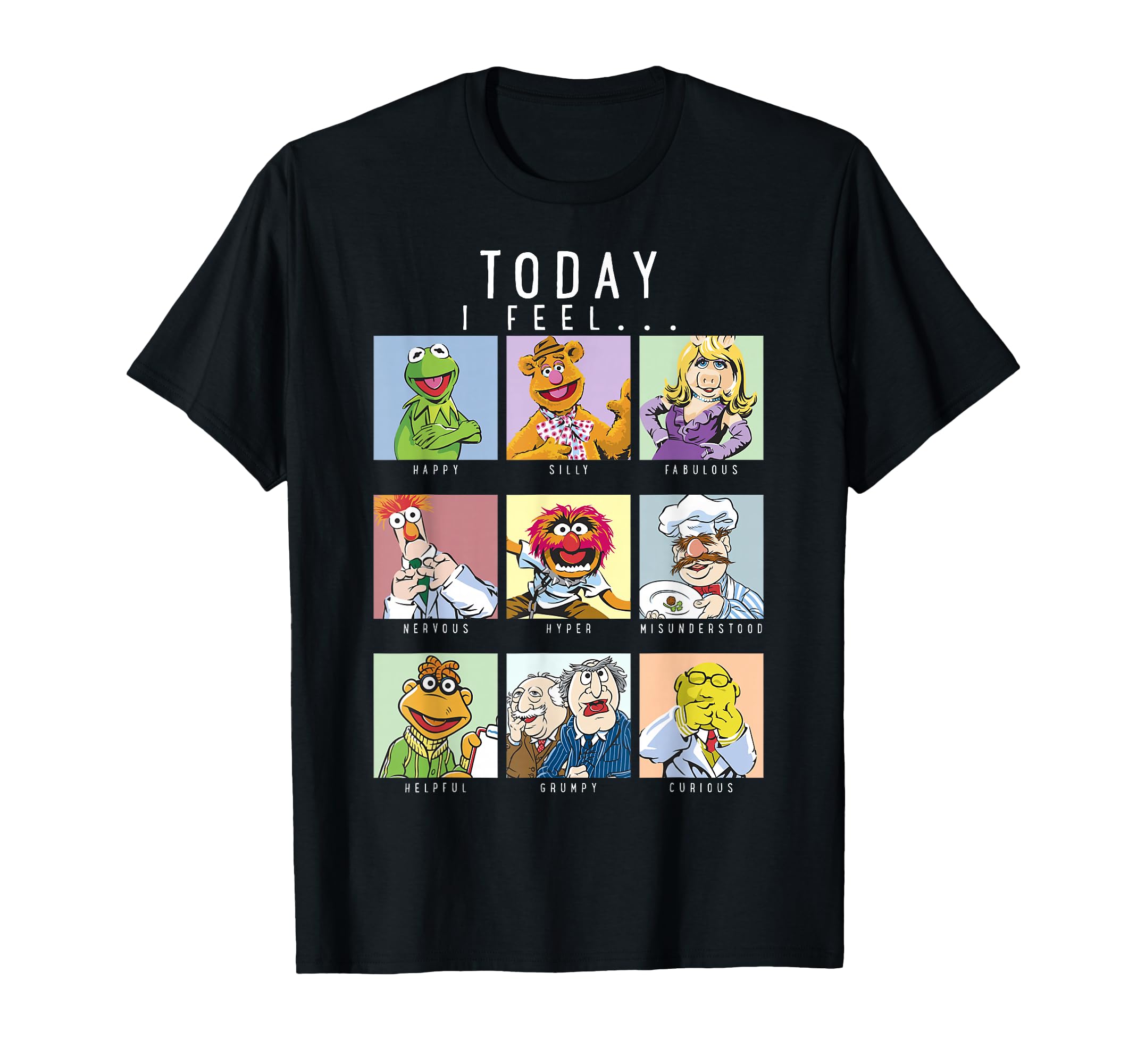 Disney The Muppets Today I Feel Box Up Character Portraits T-Shirt