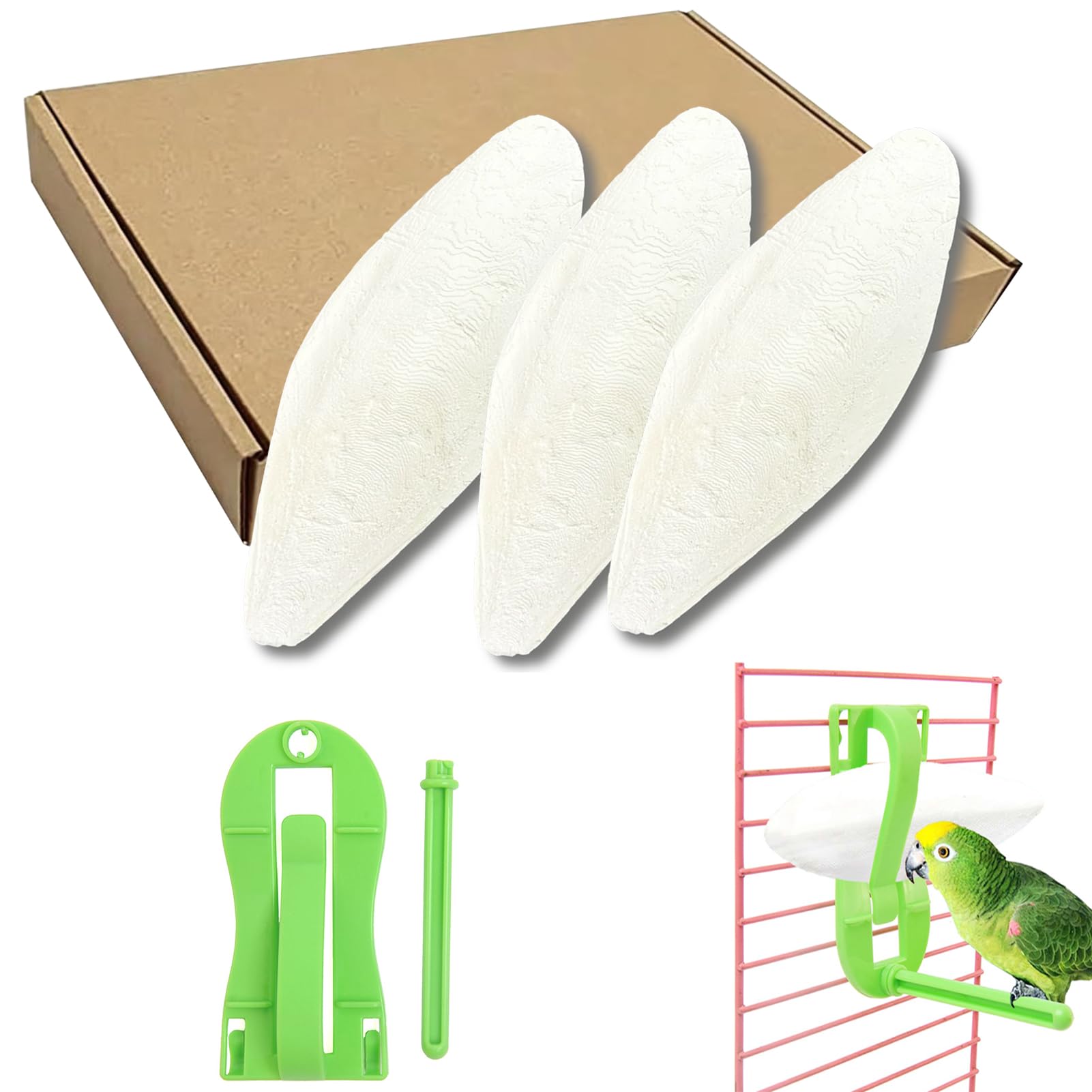 Clyairmao Bird Cuttlebone for Parakeets Cuttlebone for Birds - 100% Natural Cuttlefish Bone Bulk Chew Toy Bird Bites Calcium Stone for Canaries Tortoises,Snails,Reptiles,Parrots,Cockatiel