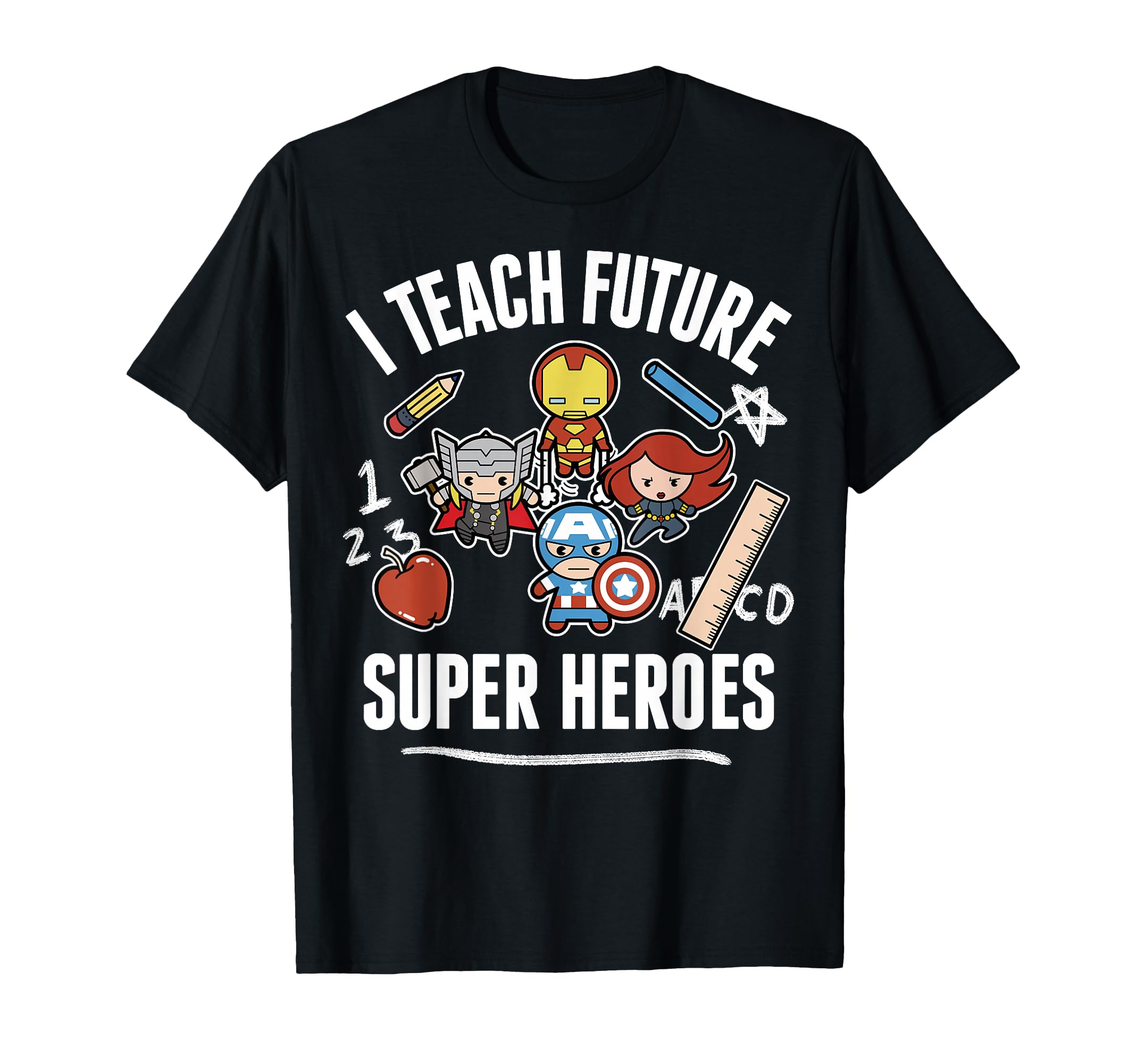 Marvel Avengers Classic I Teach Super Heroes Graphic T-Shirt