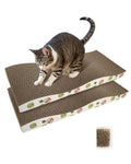 TIMHAKA Cat Scratching Board, Corrugate Cat Scratcher for Indoor Cats with Catnip, Cat Scratch Pad with Premium Scratch Textures Design, Cardboard Cat Scratcher with Double-Sided Usability