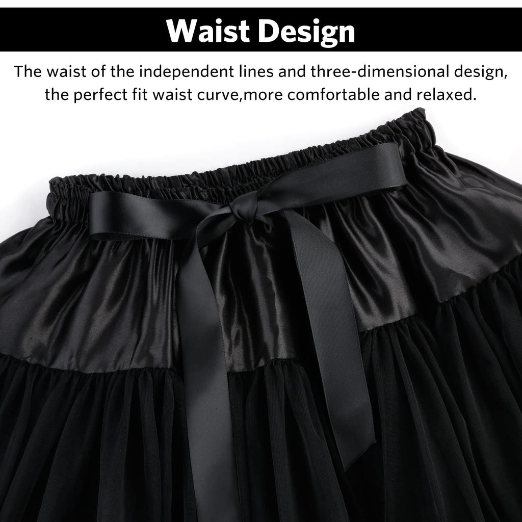 Penny Esther Women’s Petticoat Skirts Tulle Underskirts Chiffon Half Slips Fluffy Ballet Dress
