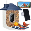 Smart Bird Feeder with Camera,AI Identify Species,Bird House with Solar Powered,Instant Arrival Alerts,2K Capture Video,Live View for Lover