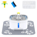 Wonder Creature Cat Water Fountain Stainless Steel, Cat Fountain with Water Level Window and LED Light for Water Shortage Alert