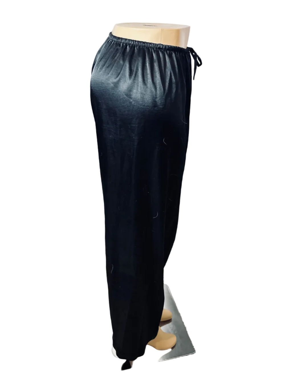 Silk Satin Pajama Pants Casual Loose Lounge Pants Drawstring Elastic Waist LPre-Owned