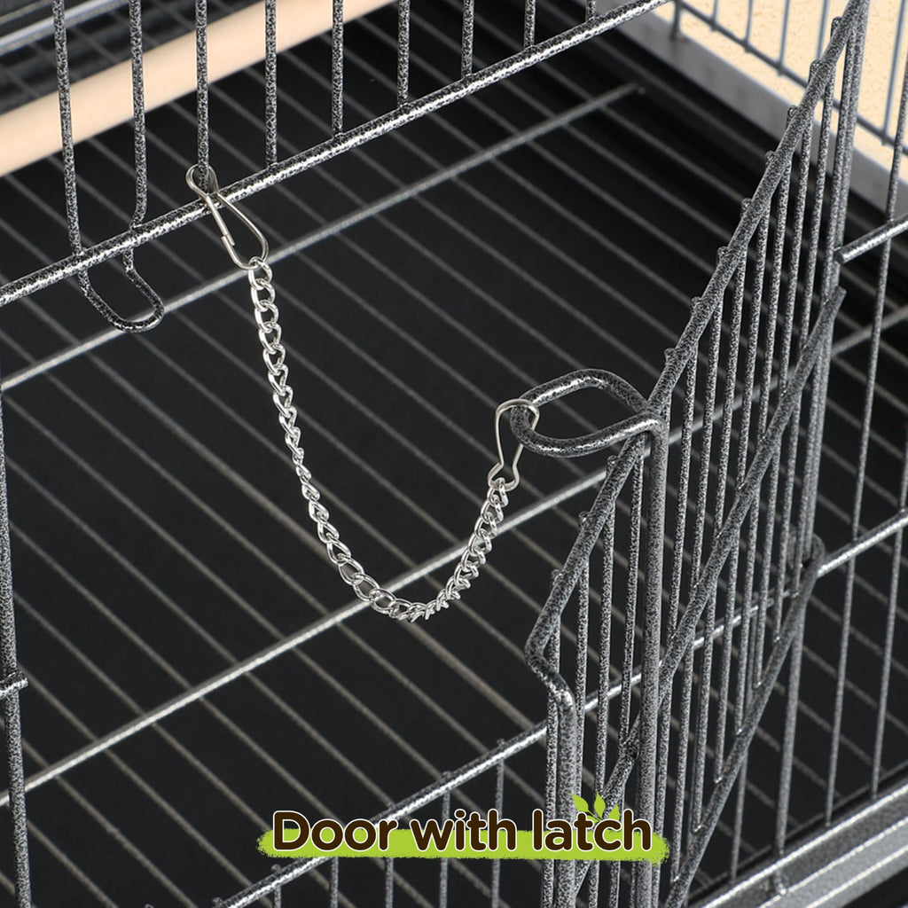Yaheetech Wrought Steel Standing Large Flight King Bird Cage for Cockatiels African Grey Quaker Amazon Sun Parakeets Green Cheek Conures Pigeons Parrot Bird Cage Birdcage with Stand