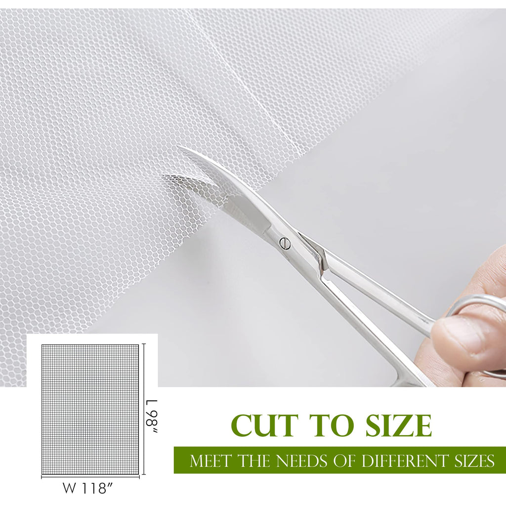 RYB HOME Outdoor Sheer Curtains for Mosquito Net, W118 x L98 inches