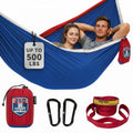 Wise Owl Outfitters Camping Hammock – 500lbs Portable Hammock with Tree Straps - Travel, Backpacking, Hiking, Outdoors Camping Gear - Single or Double