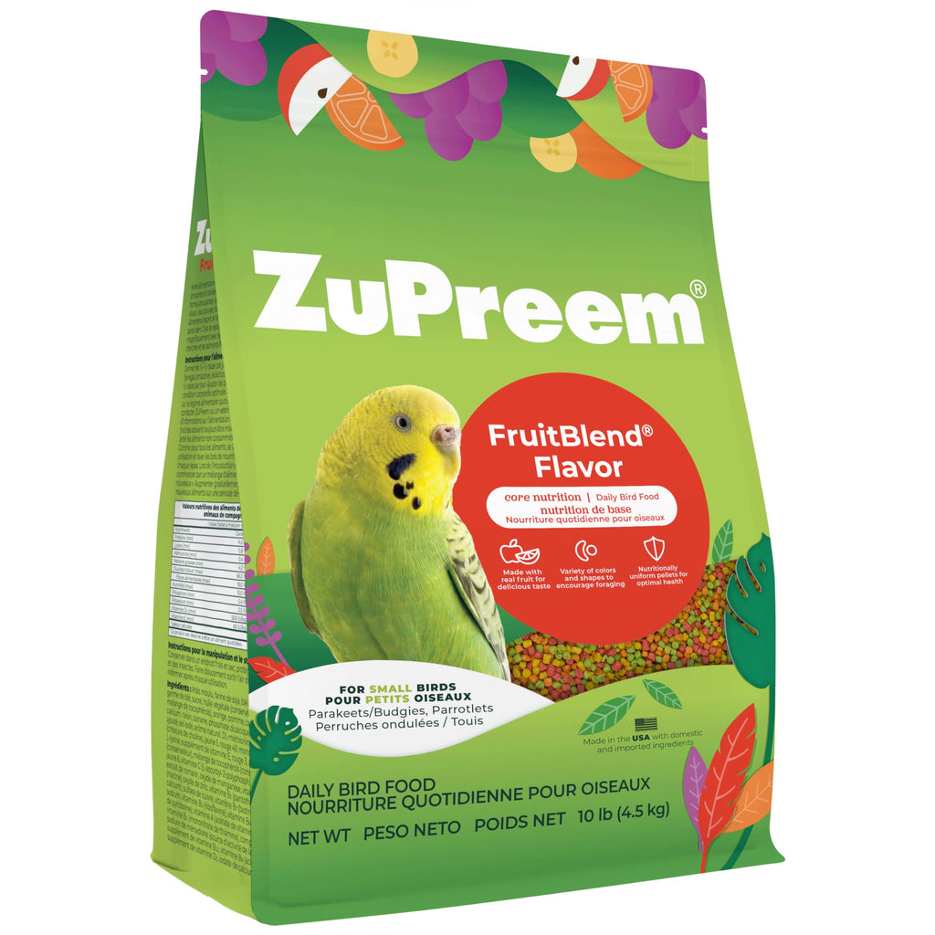 ZuPreem Sensible Seed Bird Food for Small, Medium and Large Birds, Parrots & Conures | Premium Blend of Seeds and FruitBlend Pellets | Made in The USA