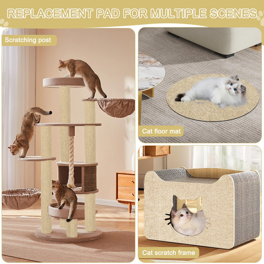 Cat Scratching Mat, 118.5"x15.9" Trimmable Self-Adhesive Cat Scratch Carpet, Couch Protector from Cats Claws, Furniture Corner Protectors for Cats, Indoor Furniture Protection for Chair