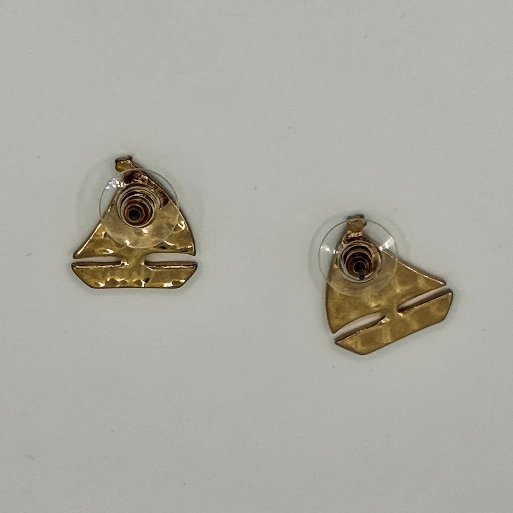 Sailboat Enamel Earrings Like New Matched Pair - New in Packaging