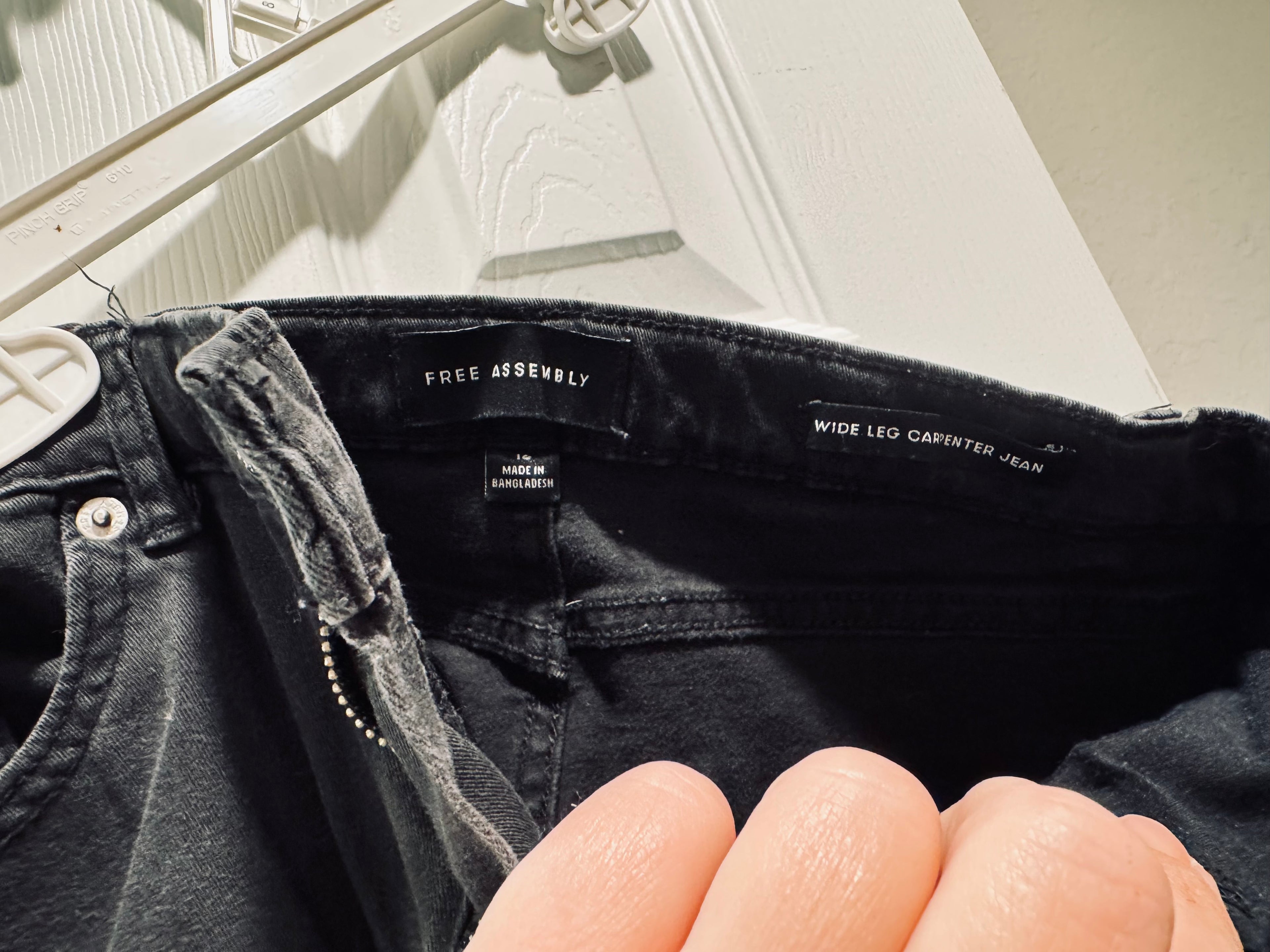 Free Assembly Child’s High Rise Wide Leg Carpenter Jeans - Washed Black