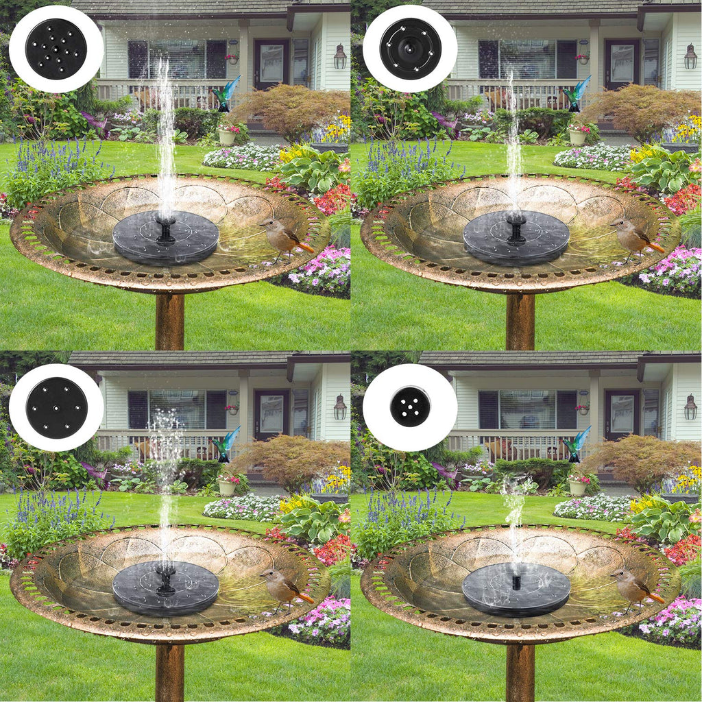 Mademax 1W Solar Bird Bath Fountain Pump, Solar Fountain, Free Standing Floating Solar Powered Water Fountain Pump for Bird Bath, Garden, Pond, Pool, Outdoor