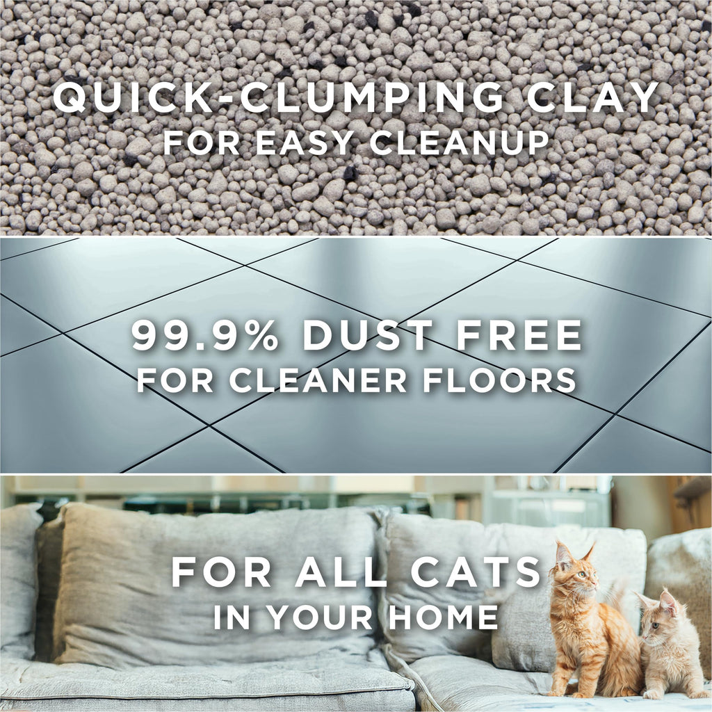 Purina Tidy Cats Unscented Cat Litter, Free & Clean Clumping Clay Cat Litter